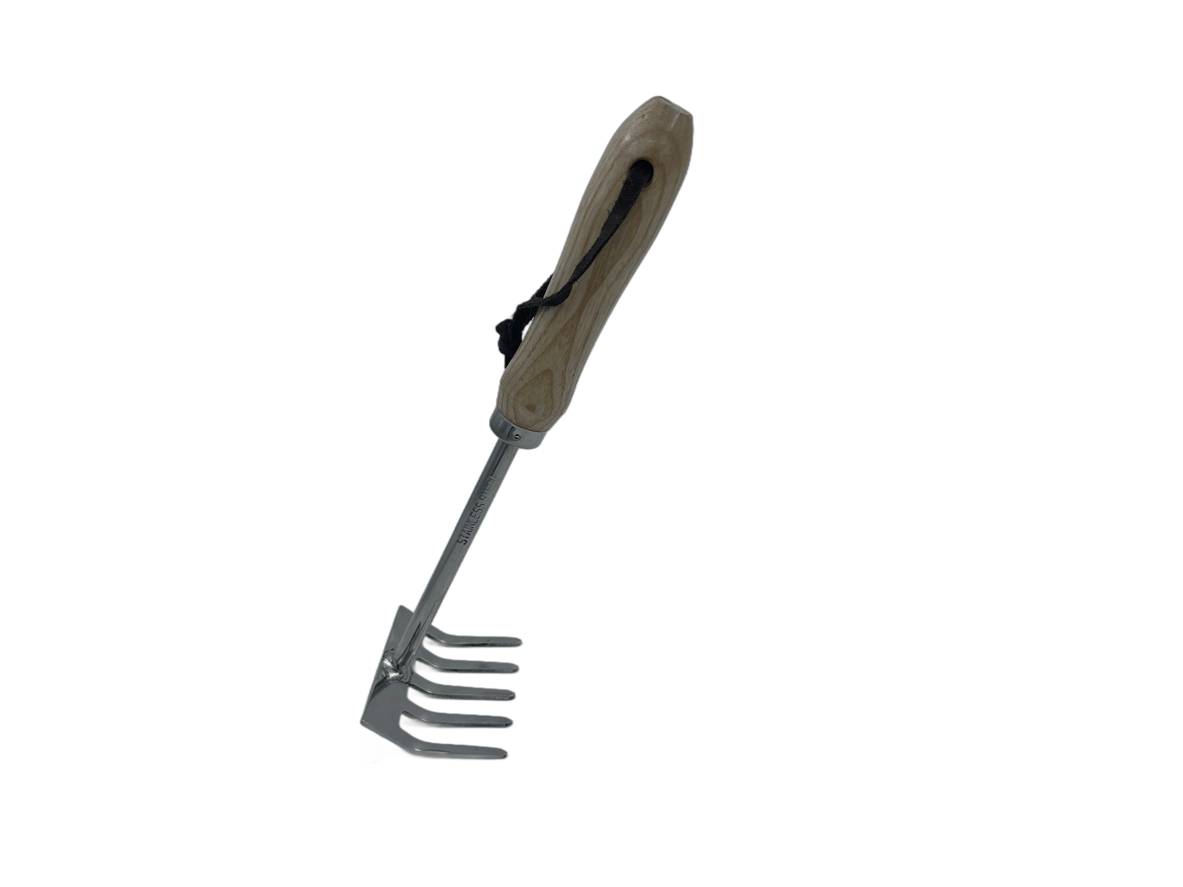 Stainless steel 5T Rake with Ash wood handle-1