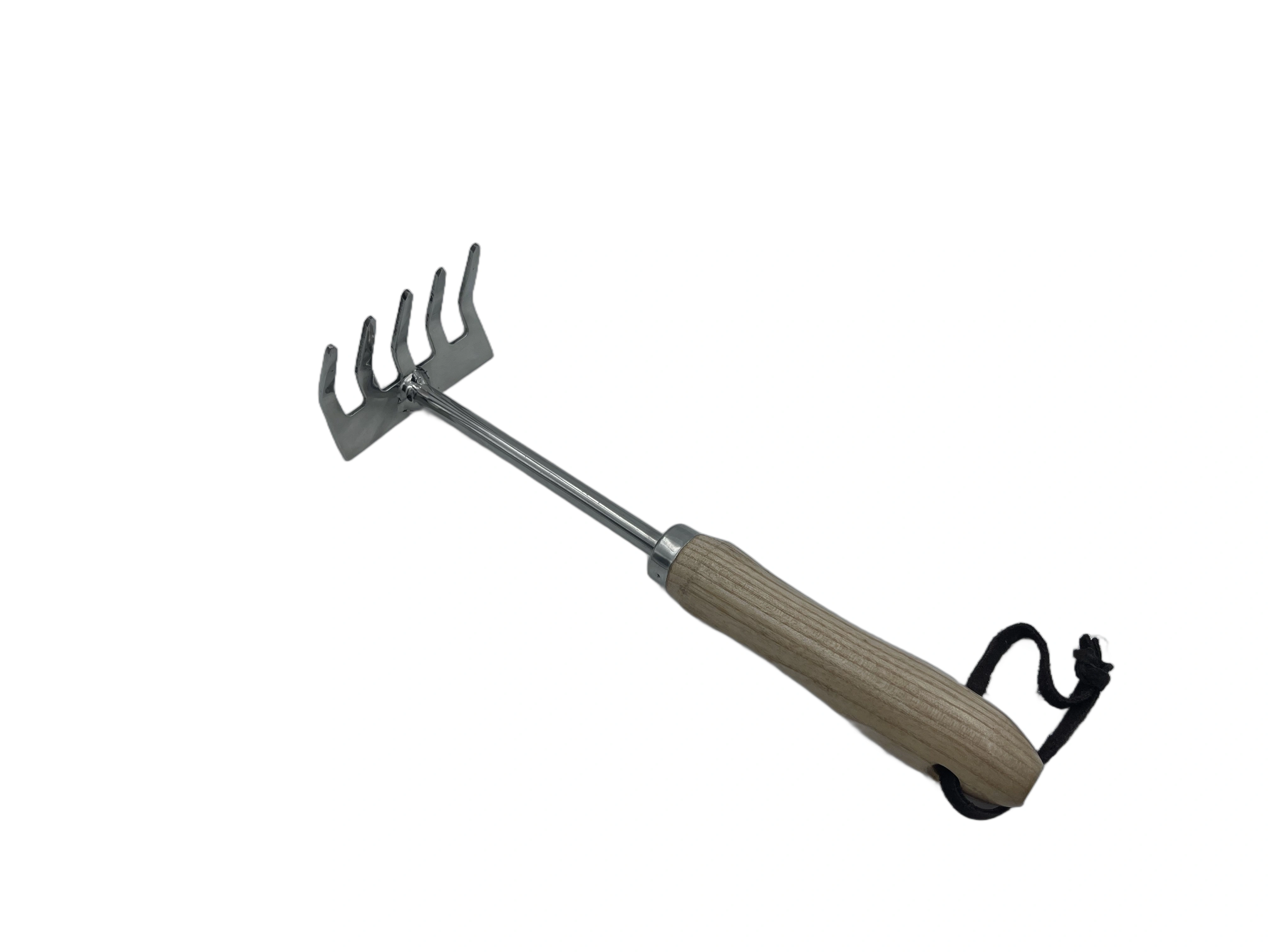 Stainless steel 5T Rake with Ash wood handle-2
