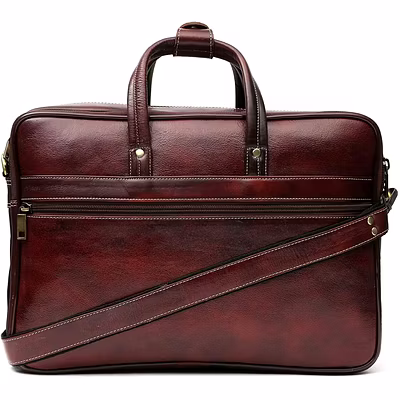 Buff Genuine Leather Laptop Bag | Premium Leather Briefcase for Professionals-7