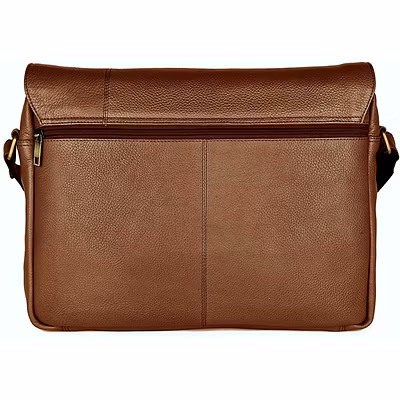Elegance Brown buff Leather laptop Side Bag-2