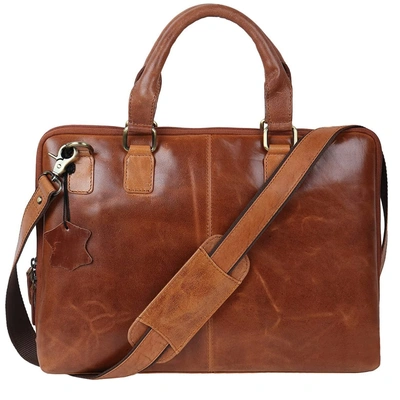 Crunch Leather Laptop Bag | Genuine Leather Briefcase for Professionals