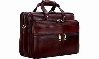 Buff Genuine Leather Laptop Bag | Premium Leather Briefcase for Professionals