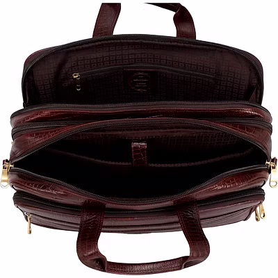 Buff Genuine Leather Laptop Bag | Premium Leather Briefcase for Professionals-1