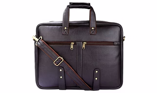 Eco-Friendly Vegan Leather Laptop Messenger Bag - Stylish & Sustainable for Professionals