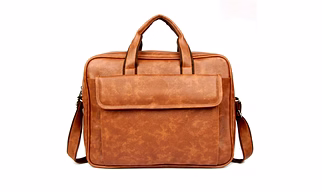 Eco Friendly PU Leather Laptop Messenger Bag  Stylish & Sustainable for Professionals