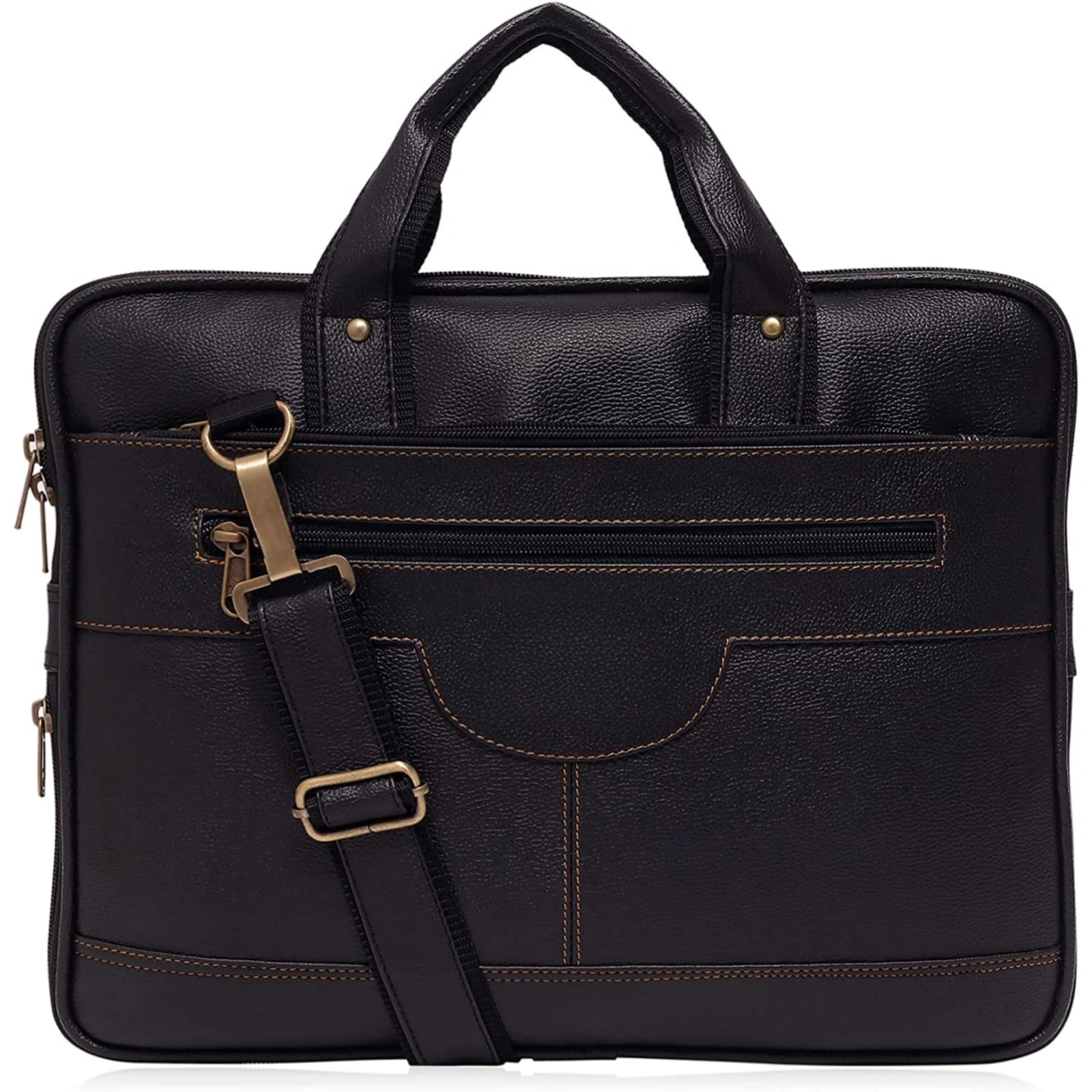 Elegant Leatherette Laptop Bag - Affordable Luxury for Professionals-12550014