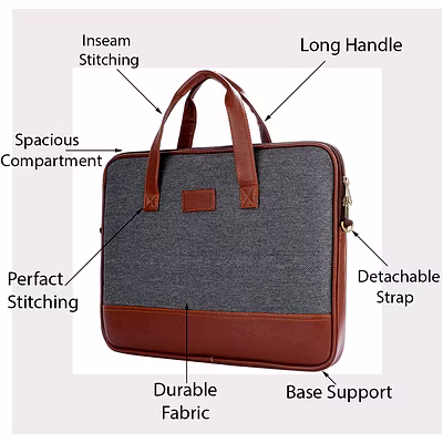 Canvas Laptop Bag - Affordable Luxury for Professionals-2