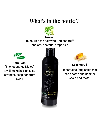 Dioica Ayurvedic Anti-Dandruff Hair Oil - Fights Dandruff &amp; Nourishes Scalp |-1