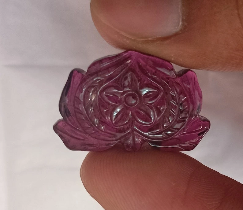 Pink Tourmaline Carved Gemstone, Fancy Shape, Natural Gemstone 21.50 crt-12549410