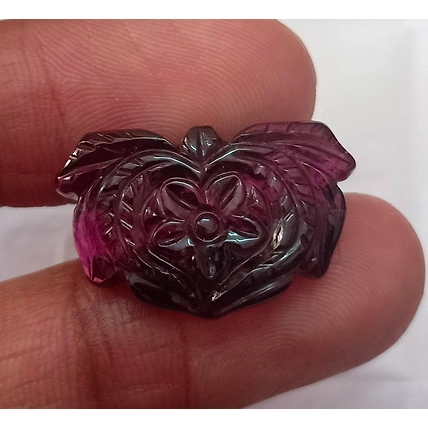 Pink Tourmaline Carved Gemstone, Fancy Shape, Natural Gemstone 21.50 crt-2