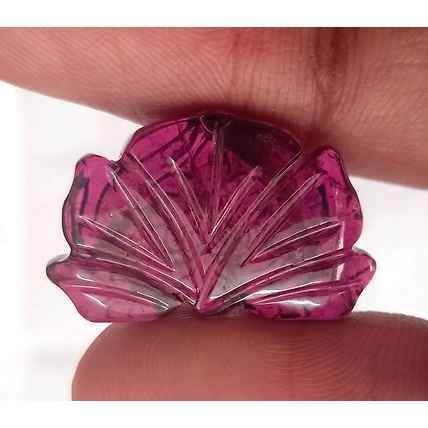 Pink Tourmaline Carved Gemstone, Fancy Shape, Natural Gemstone 21.50 crt-3