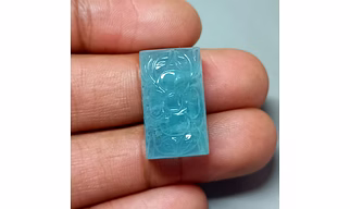 Aquamarine Carving, Natural Aquamarine Carving Gemstone, Loose gemstone, use for Jewelry, pandat Makings, 41 Ct. S-631