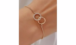 Infinity Circular Silver Bracelet with CZ Stones