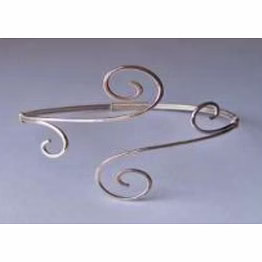 spiral open cuff silver bracelet or arm cuff