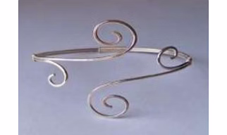 Spiral Open Cuff Silver Bracelet or Arm Cuff
