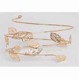 nature-inspired leaf wrap silver bracelet