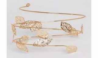 Nature-Inspired Leaf Wrap Silver Bracelet