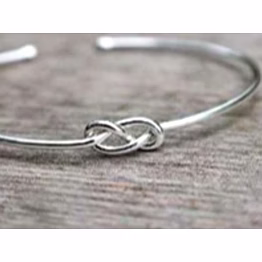 infinity knot silver cuff bracelet