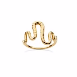 sculptural silver ring (gold plated)