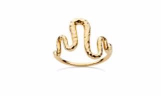 Sculptural Silver Ring (Gold Plated)
