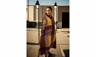 Cotton linen dress retro national style