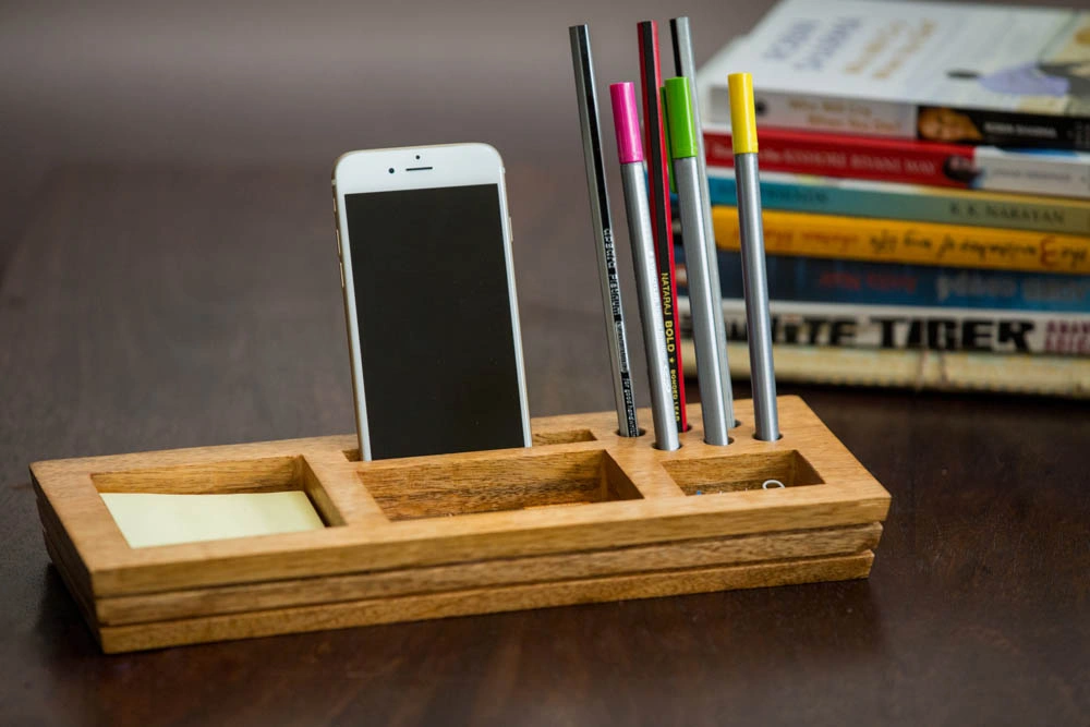 Mango Wood Table Organizer-3