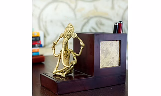 Ganpati Pen Stand Mango Wood