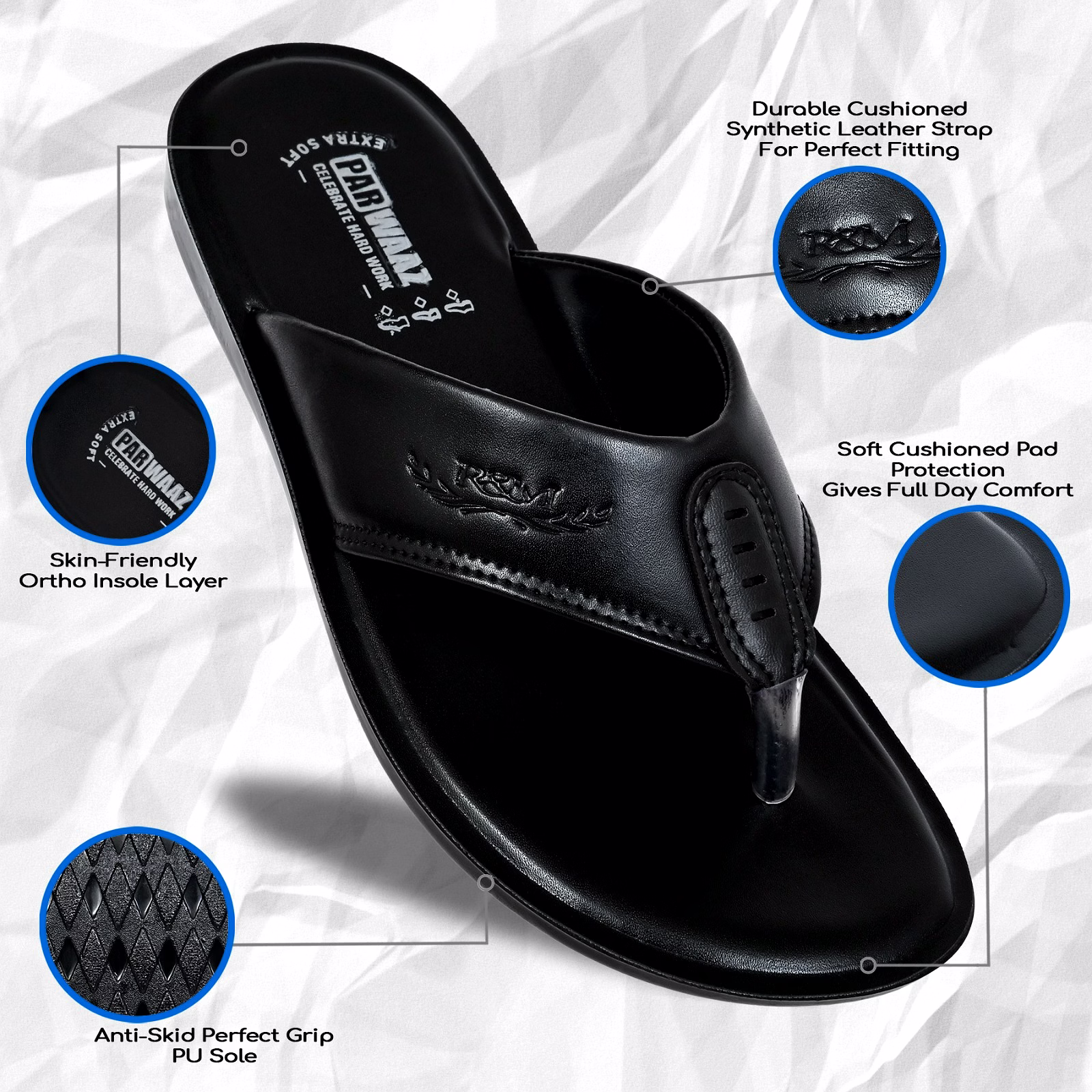 luxurious comfort pu slippers for everyday wear
