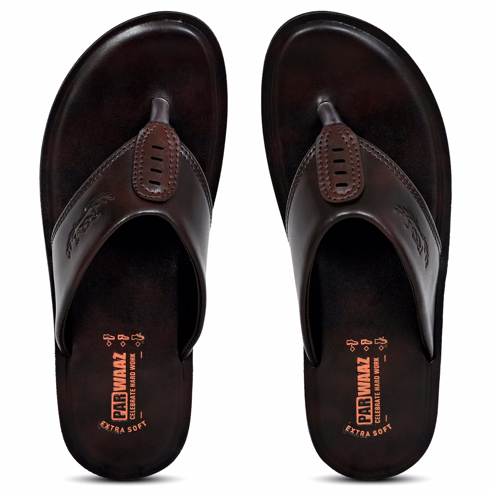 Premium High-Quality PU Material Men's Slippers with Cushioned Footbed image 2