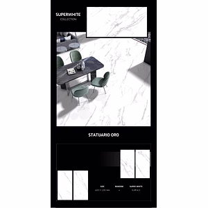 Statuario Oro Galvanized Vitrified Tile