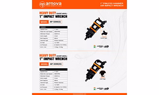 1" AIR IMPACT WRENCH - (short shaft)