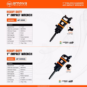 1" Air Impact wrench (Long Shaft)