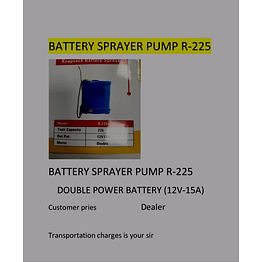battery sprayer pump - 225