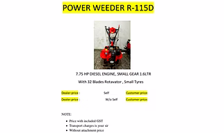 Power Weeder 115 D - Self - Small Gear