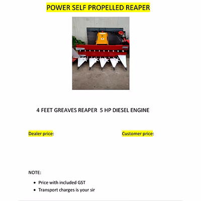 power self propelled reaper