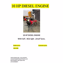 10 hp diesel engine - w/o