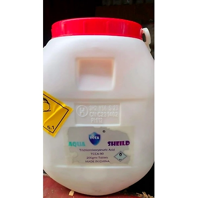 Industrial Grade Trichloroisocyanuric Acid(TCCA 90), 5g, 50 KG DRUM-1023