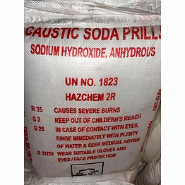 industrial grade caustic soda, 50 kg bag, powder