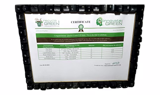 Eco-friendly | E-waste computer black keys & Plastic (MLP - Multi Layered Plastic) recycled | Frame | A4 size