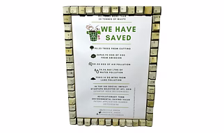 Eco-friendly | E-waste computer white keys & plastic (MLP - Multi Layered Plastic) recycled | Photo Frame | A4 Size