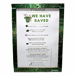 eco-friendly | e-waste circuit board & plastic (mlp - multi layered plastic) recycled | photo frame | a4 size