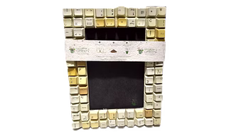 Eco-friendly | E-waste computer white keys & plastic (MLP - Multi Layered Plastic) recycled | Double Key | Photo Frame | 4" x 6"