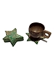 Eco-friendly | Ewaste Circuit & Plastic (Multi Layered Plastic) Recycled | Tea & Coffee Coasters | Star Shape | Set of 5