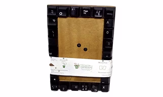 Eco-friendly | E-waste computer black keys & Plastic (MLP - Multi Layered Plastic) recycled | Photo Frame | Small Single Border | 4" x 6"