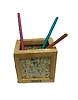 Eco-friendly | Tetrapak, mix plastic recycled body | Upcycled Wood Structure | Desk Organizer | Pen Stand
