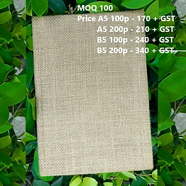 SOT BIG | Natural Jute Cover | Brown Recycled paper | Customization on internal pages