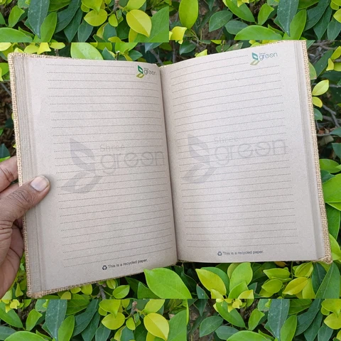 SOT BIG | Natural Jute Cover | Brown Recycled paper | Customization on internal pages-A5-100-2