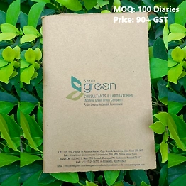 Recycled Unbleached Brown Paper Diary | SOT | A5 | Staple Bound |