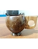 Ecofriendly | Upcycled Coconut Shell Coffee Cup | Wooden Handle