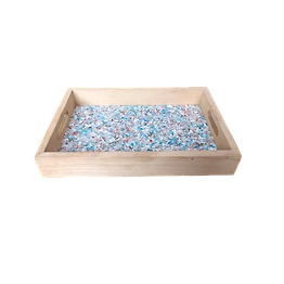 Ecofriendly Recycled Serving Tray | Recycled Plastic | Upcycled Wood Handle | Medium Size